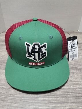 Hustle Gang Black and Red Mesh Cap Interior